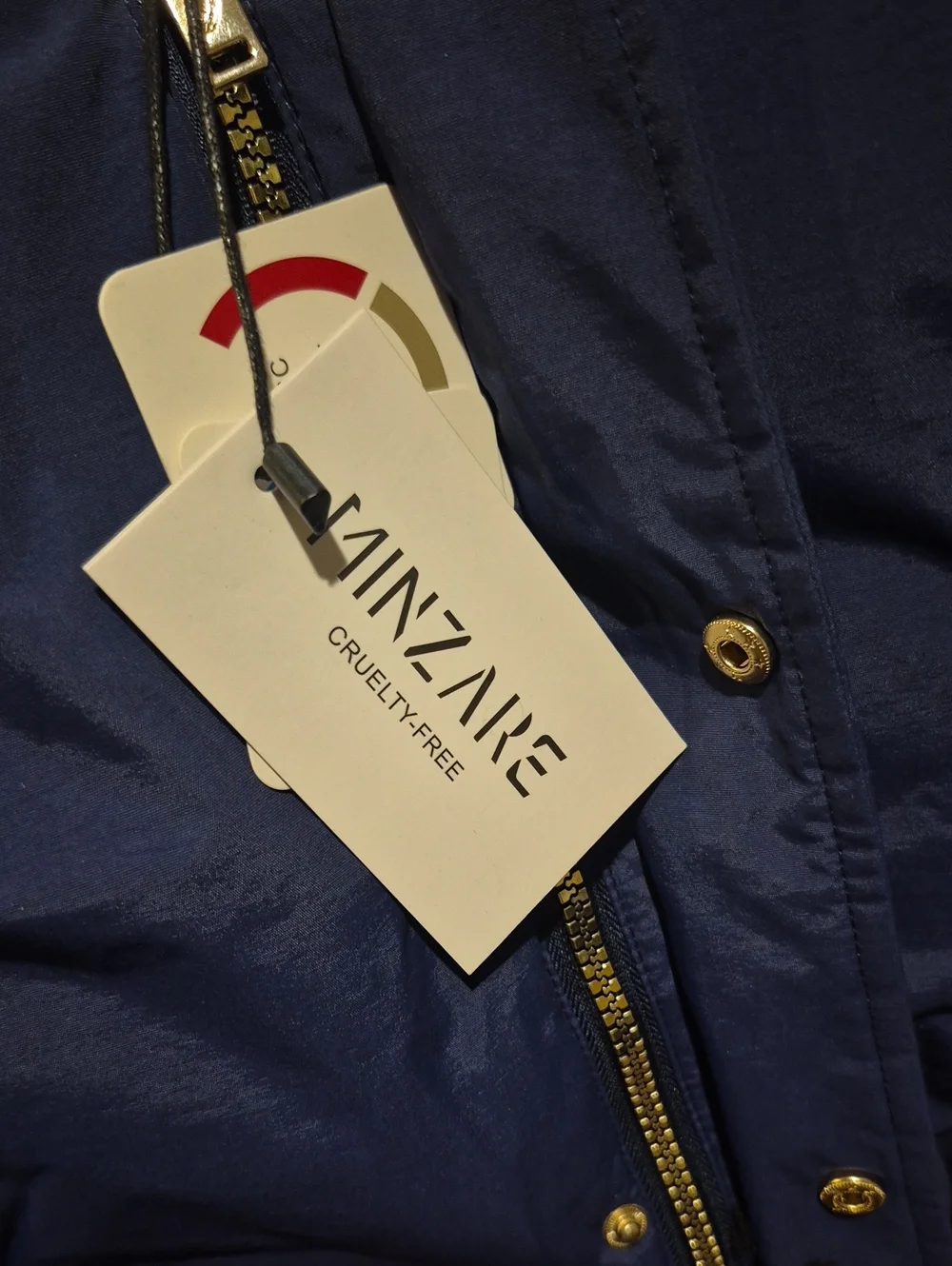 NEW--Zara Navy Puffer Coat with Faux Fur-Trim Hood